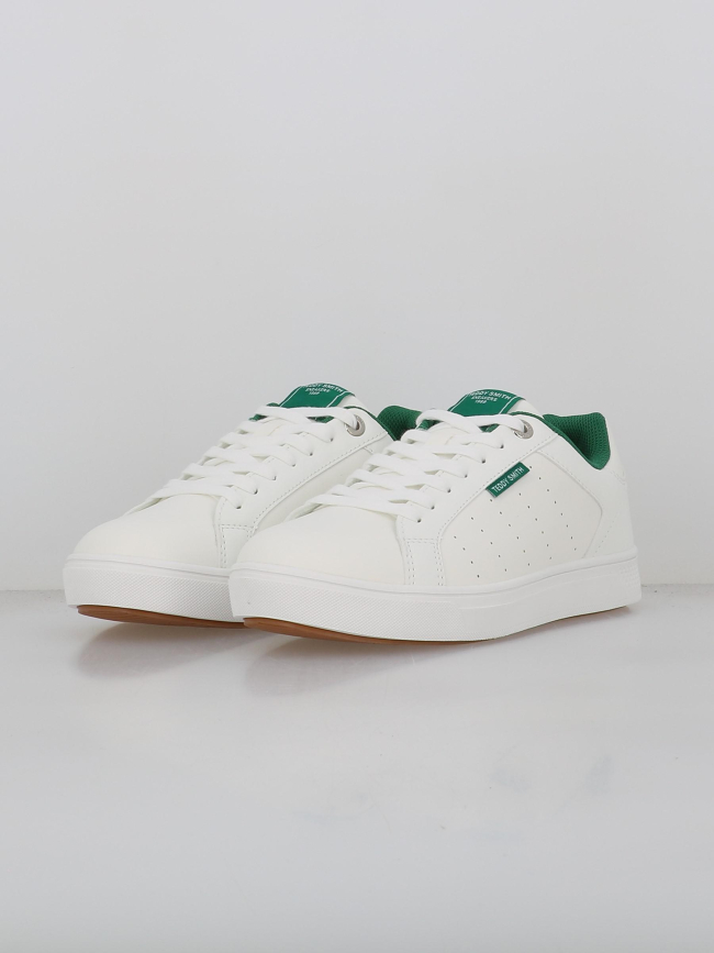 Baskets retro tennis blanc vert homme - Teddy Smith