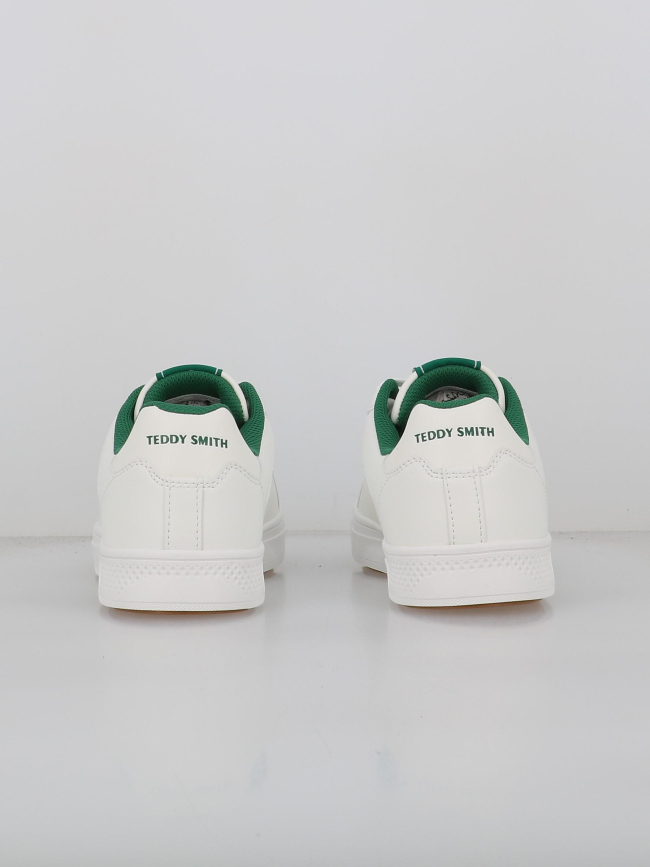 Baskets retro tennis blanc vert homme - Teddy Smith