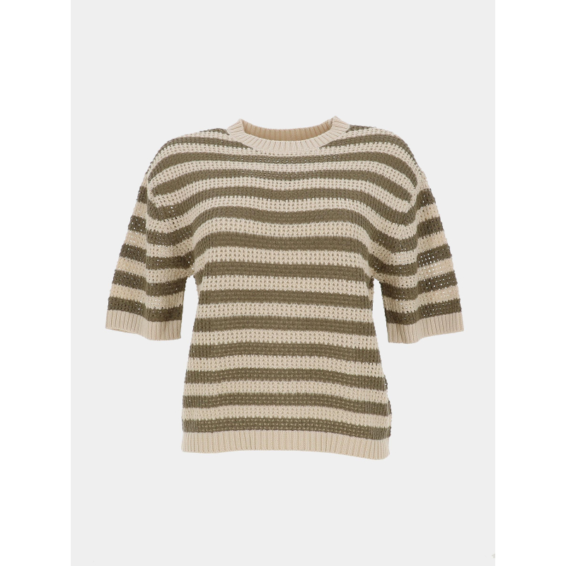 Pull rayé tikka kaki femme - Jdy