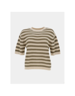 Pull rayé tikka kaki femme - Jdy