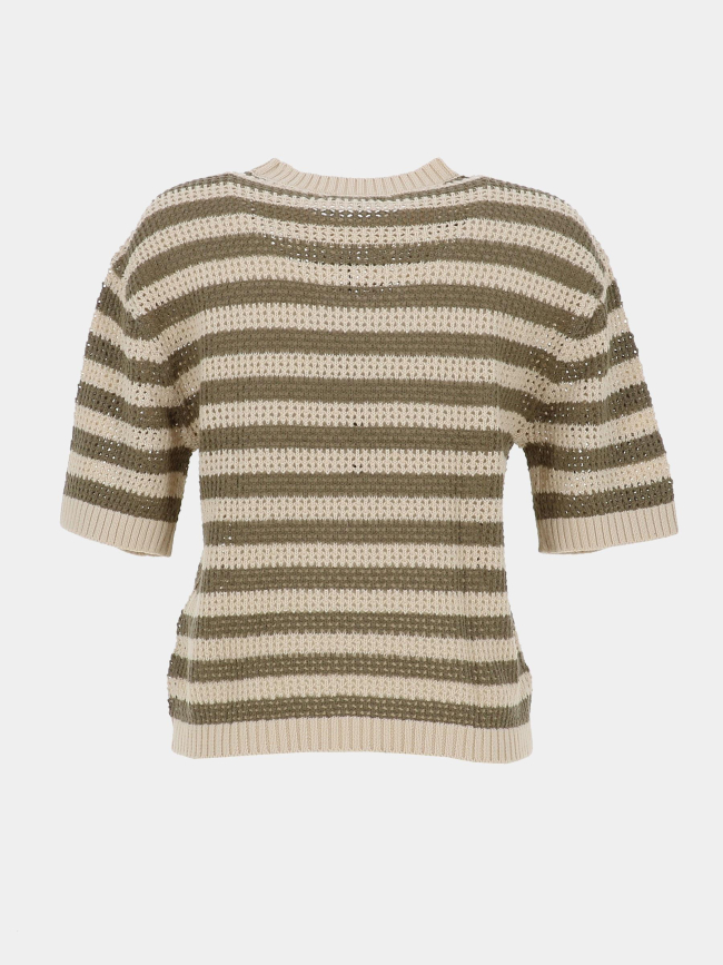 Pull rayé tikka kaki femme - Jdy