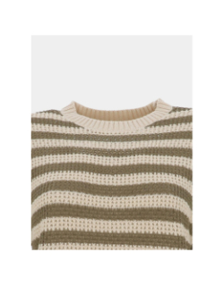 Pull rayé tikka kaki femme - Jdy