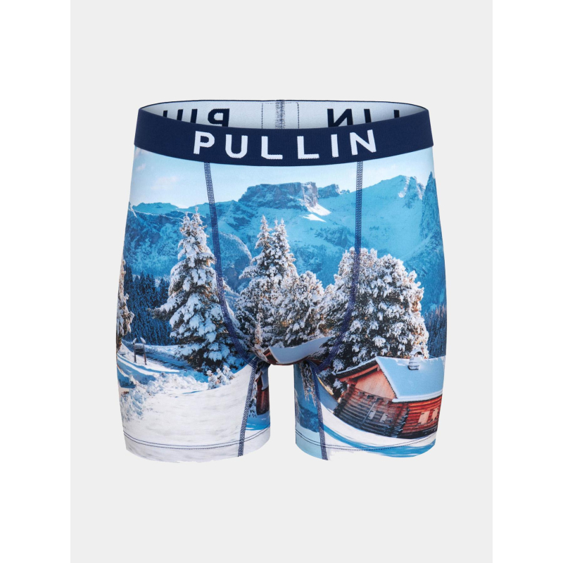 Boxer fashion 2 crans bleu homme - Pullin