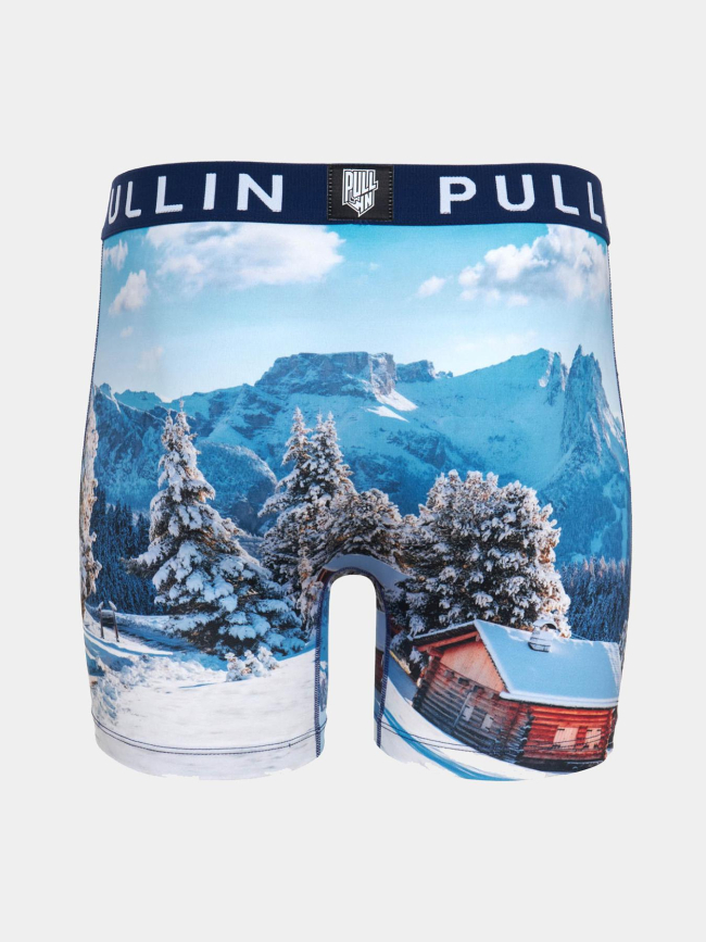 Boxer fashion 2 crans bleu homme - Pullin