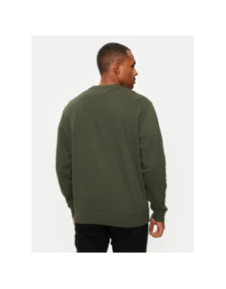 Sweat à col rond regular flag kaki homme - Tommy Jeans