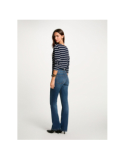 T-shirt à manches longues rayé blanc femme - Morgan