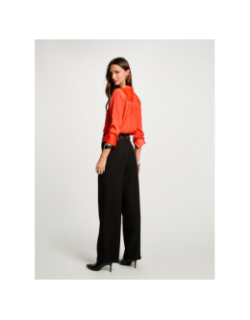 Chemisier fluide clou orange femme - Morgan