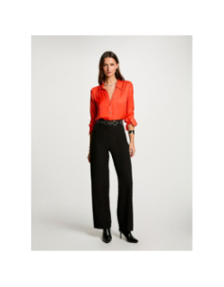 Chemisier fluide clou orange femme - Morgan