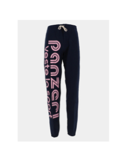 Pantalon jogging uni h bleu marine rose adulte - Panzeri