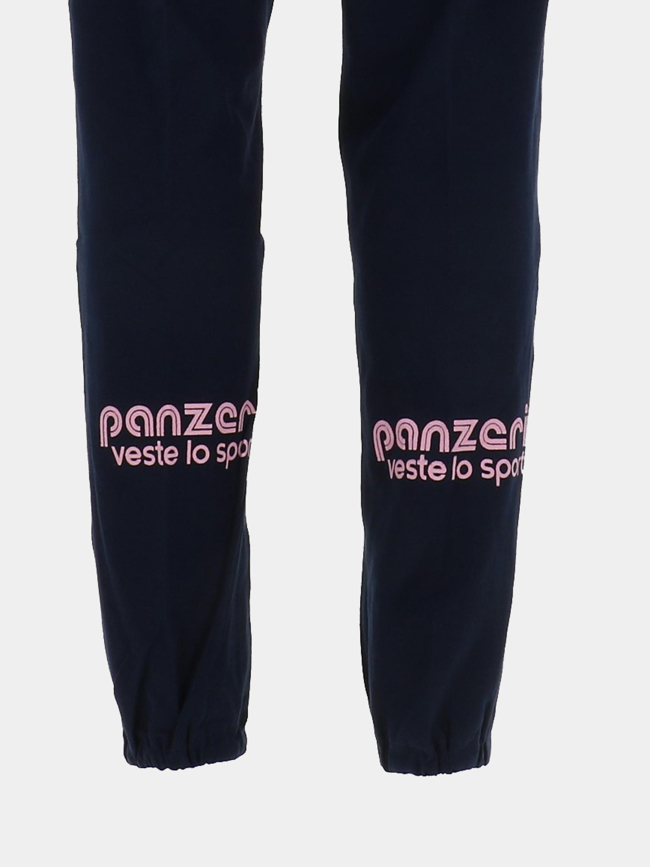 Pantalon jogging uni h bleu marine rose adulte - Panzeri