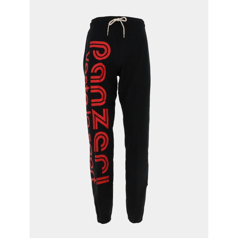Pantalon jogging uni h noir et rouge adulte - Panzeri