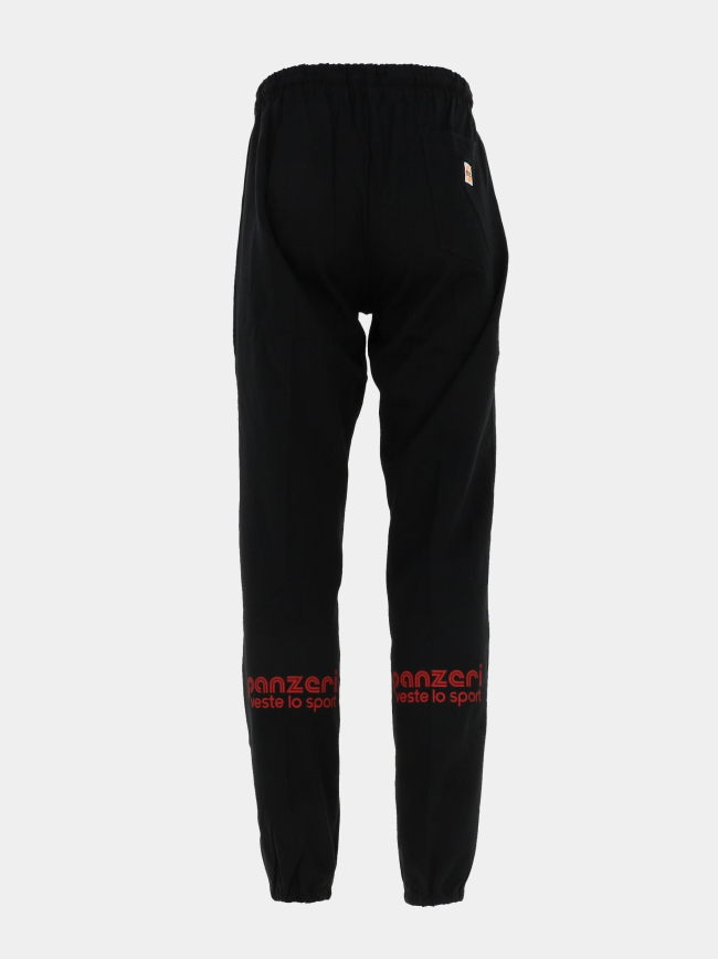 Pantalon jogging uni h noir et rouge adulte - Panzeri