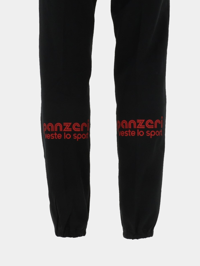 Pantalon jogging uni h noir et rouge adulte - Panzeri