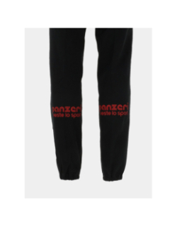Pantalon jogging uni h noir et rouge adulte - Panzeri