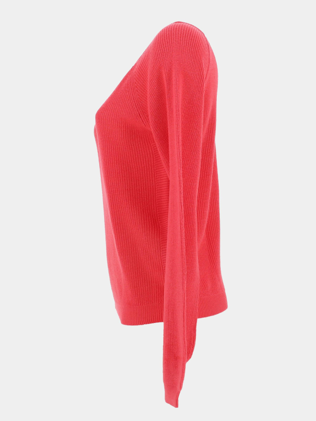 Pull double col v newlexsun rose corail femme - Vero Moda
