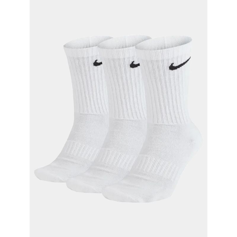 Pack de 3 paires de chaussettes mi-mollet blanc adulte - Nike