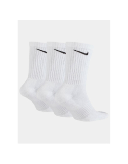 Pack de 3 paires de chaussettes mi-mollet blanc adulte - Nike