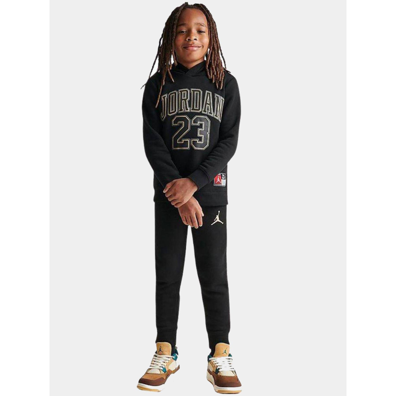 Ensemble sweat jogging jersey 23 noir enfant - Jordan