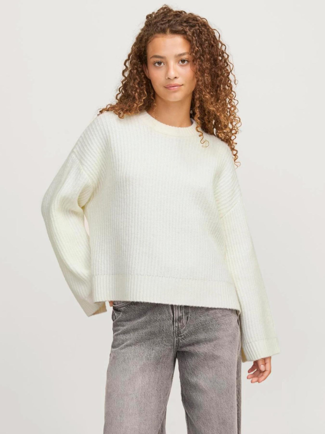 Pull en maille jxsigga blanc femme - JJXX