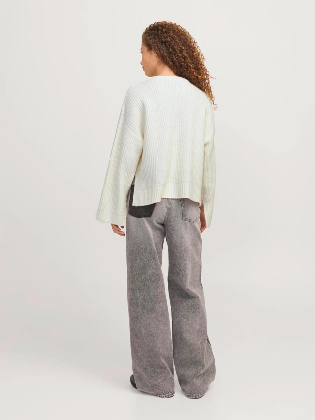 Pull en maille jxsigga blanc femme - JJXX