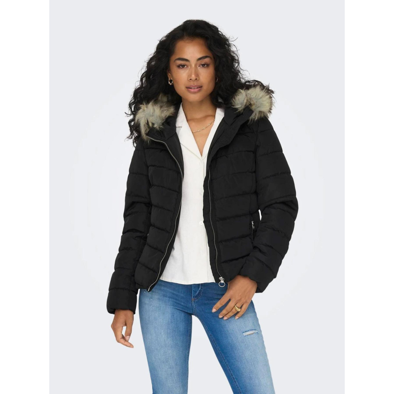 Doudoune à capuche ellan noir femme - Only