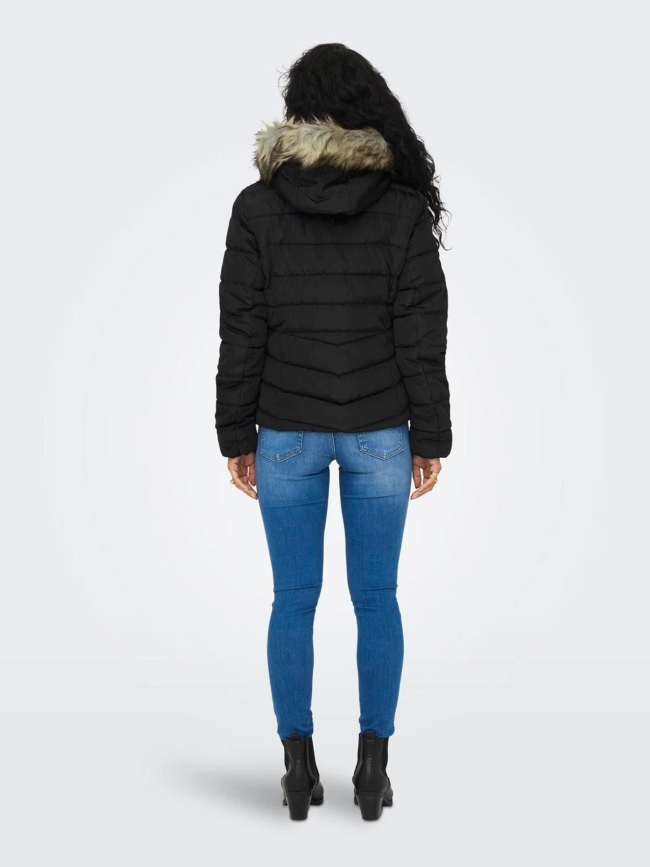 Doudoune à capuche ellan noir femme - Only