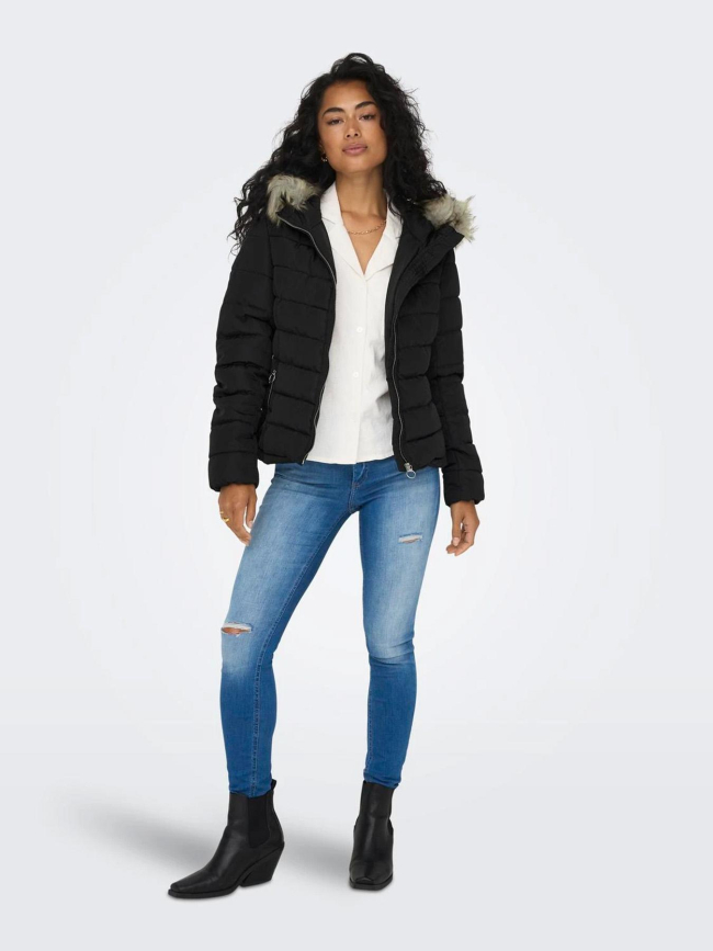 Doudoune à capuche ellan noir femme - Only