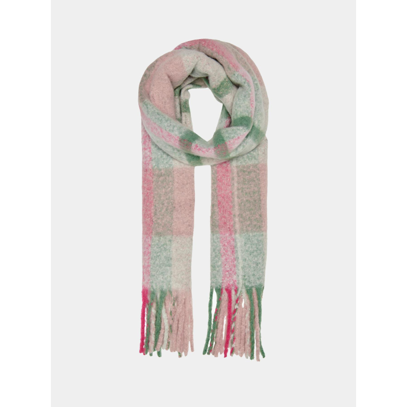 Echarpe à carreaux jenna rose vert femme - Only