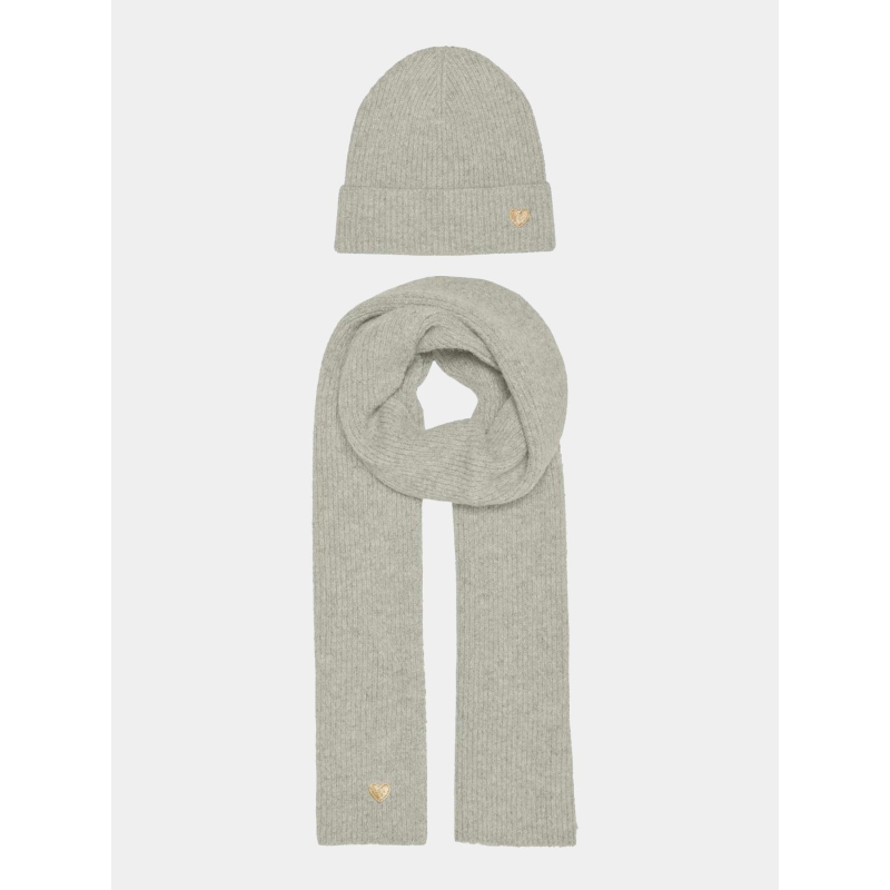 Coffret écharpe bonnet avery beige femme - Only