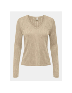 Pull fin mella glitter beige femme - Only