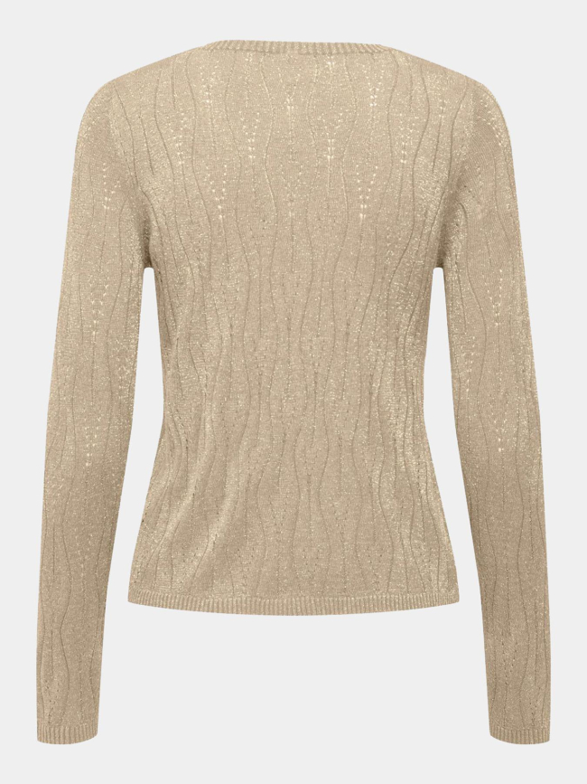 Pull fin mella glitter beige femme - Only