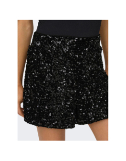 Short à sequins confidence noir femme - Only