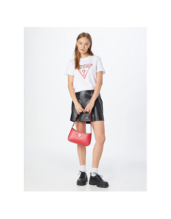 T-shirt core logo blanc rouge garçon - Guess