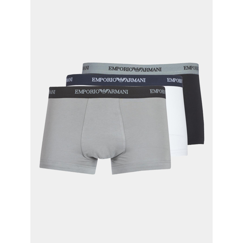 Pack de 3 boxer stretch noir blanc gris homme - Emporio Armani