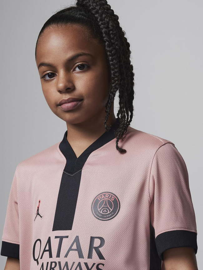 Maillot de football 3e tenue psg 24/25 rose enfant - Nike