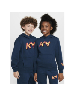 Sweat à capuche kylian mbappé club fleece bleu ado - Nike