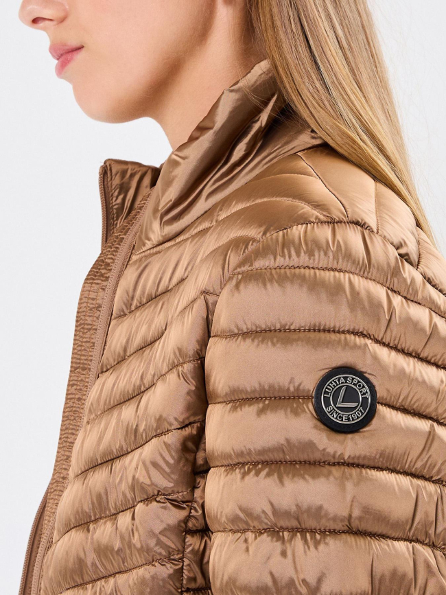 Doudoune fine hietoinen marron métallisé femme - Luhta