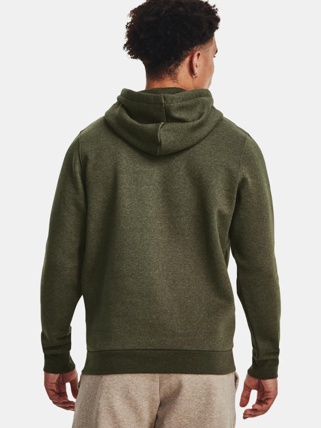 Sweat à capuche ua icon fleece kaki homme - Under Armour