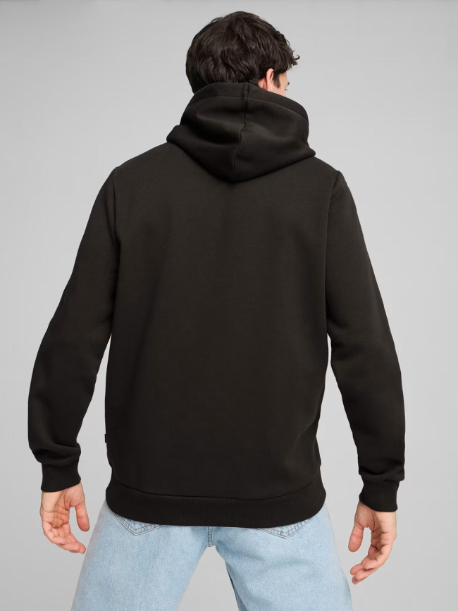 Sweat à capuche essential logo doré noir homme - Puma