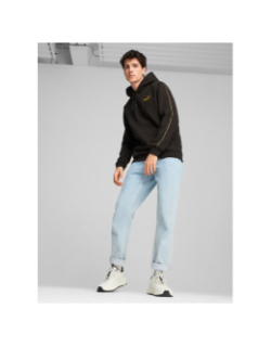 Sweat à capuche essential logo doré noir homme - Puma