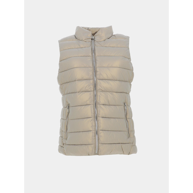 Doudoune sans manches vaness argenté femme - Deeluxe