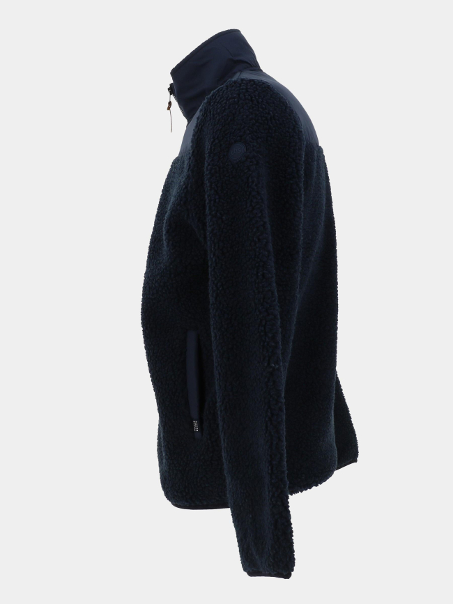 Veste en polaire sherpa bleu marine homme - Tbs