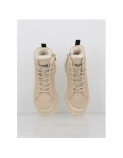 Boots fourées pallashock zip beige femme - Palladium
