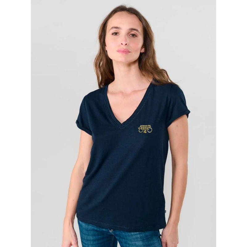 T-shirt smallvtrame bleu marine femme - Le Temps Des Cerises