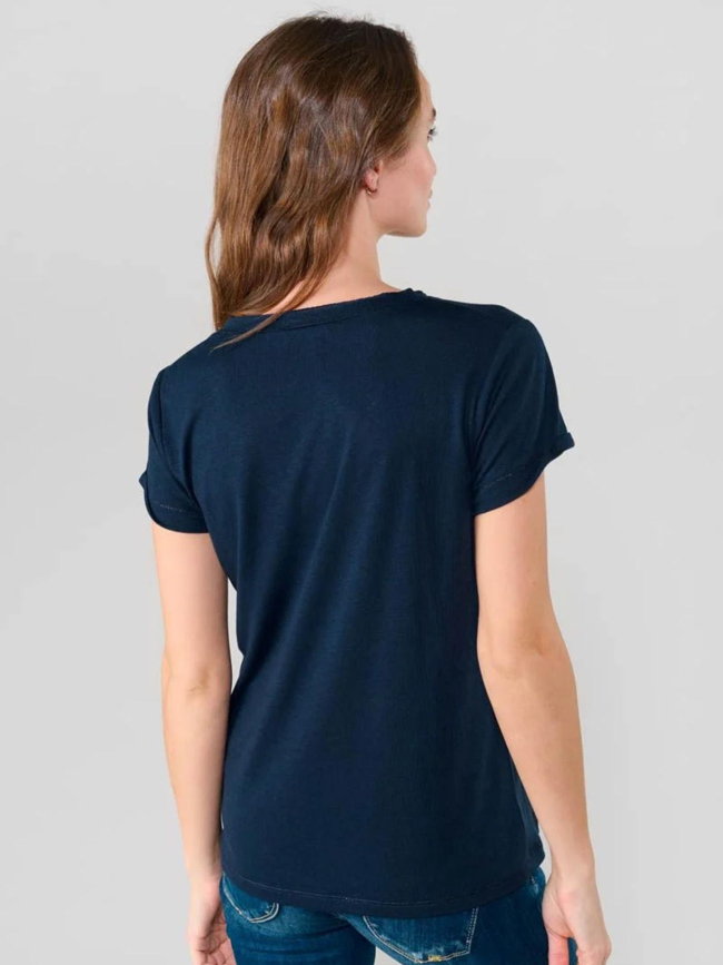 T-shirt smallvtrame bleu marine femme - Le Temps Des Cerises
