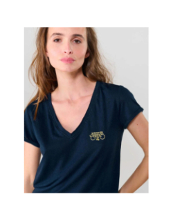 T-shirt smallvtrame bleu marine femme - Le Temps Des Cerises