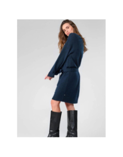 Robe pull tortanq bleu marine femme - Le Temps Des Cerises