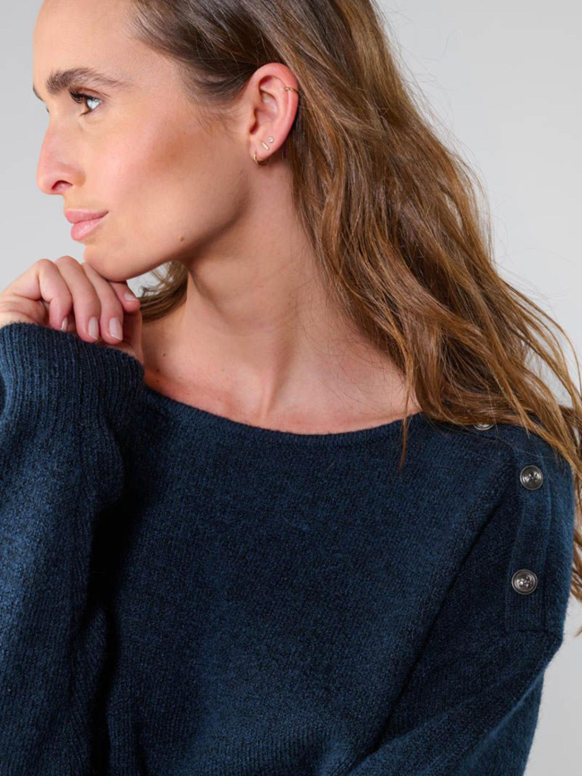 Robe pull tortanq bleu marine femme - Le Temps Des Cerises