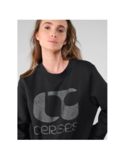 Sweat paolo brillant noir femme - Le Temps Des Cerises