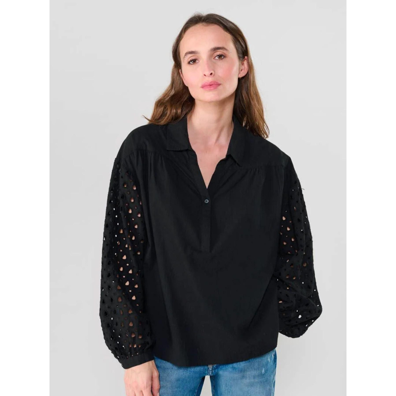 Blouse cunca noir femme - Le Temps Des Cerises